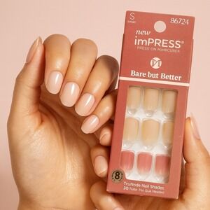 impress NEW Bare but Better Short Press On TruNude Nail Shades 30 Nails 97-29